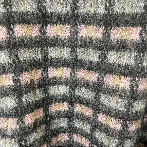 PRADA Maglieria Mohair Wool Windowpane Short Sleeve Sweater - Picture 9 of 15